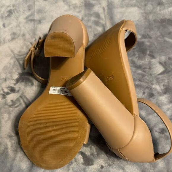 Torrid Nude Ankle Wrap Heels.   Wide Width - Picture 7 of 9